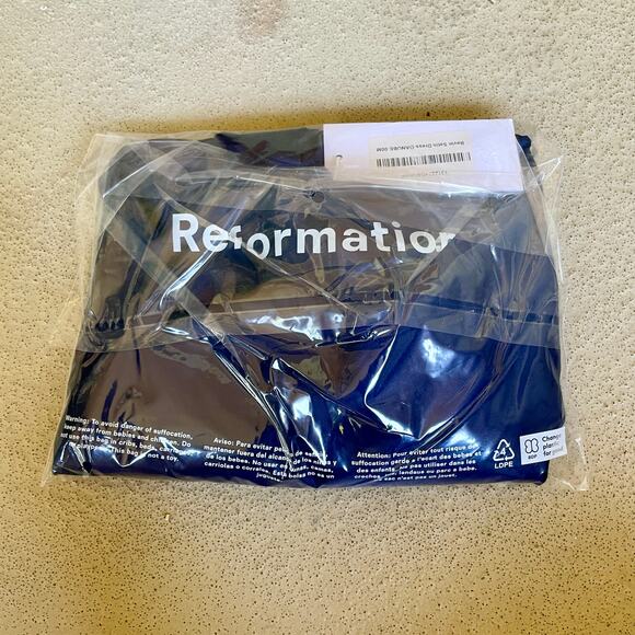 NWT Reformation Bevini High Slit Midi Dress Sleeveless V-Neck Danube sz M - Picture 9 of 9